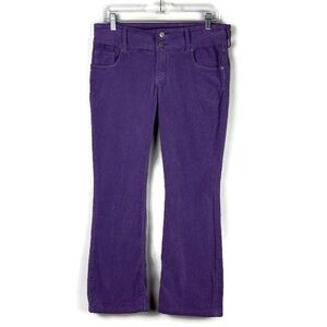 PacSun Corduroy Stretch Low Rise Boot Cut Pants in Purple